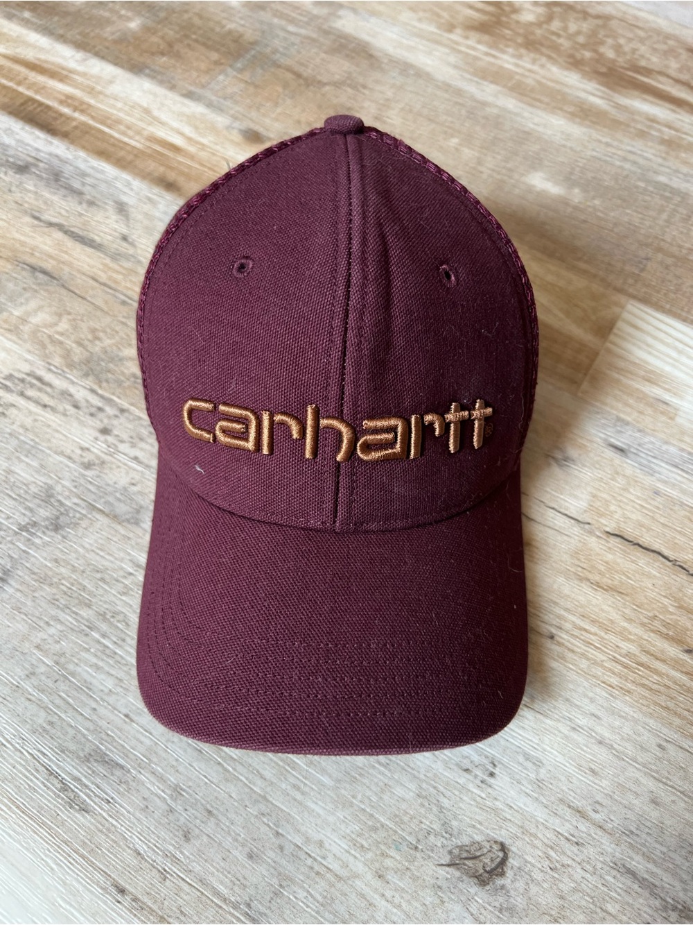 Carhartt Maroon and Black Interior Logo Cap